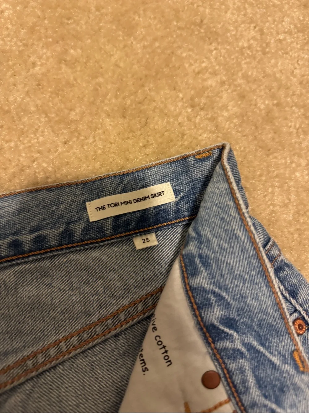 Aritzia Denim Forum The Tori Mini Denim Skirt size 25